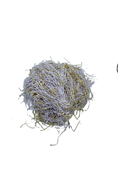 decotoys Iarba decorativa artificiala 50g Alb cu sclipici