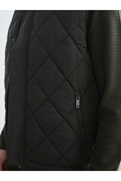 LC Waikiki Khaki Standard Fit Stand Collar Men's Puffer Vest