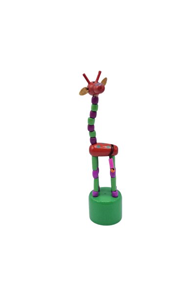decotoys Wooden figurine with red giraffe button