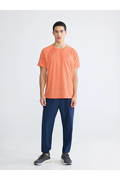 LC Waikiki Orange Crew Neck Men's Sports T-Shirt