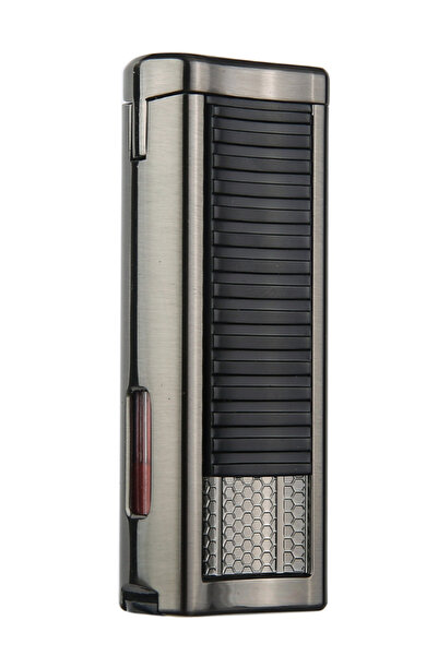 Quantoro Çift Torch Pürmüz Gunmetal Metal Puro Çakmağı - TRZ1138