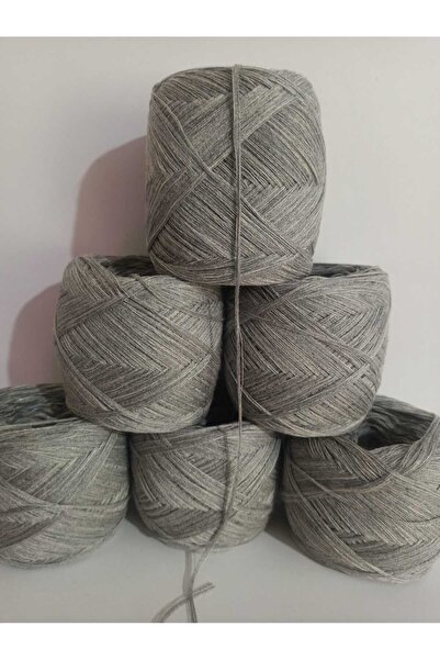 İPEK YÜN İPLİK DÜNYASI Koton (Italian Mercerized) Knitting Yarn (Melange Grey...