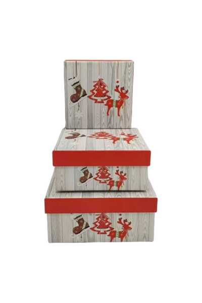 decotoys Cardboard gift boxes 3/set Christmas