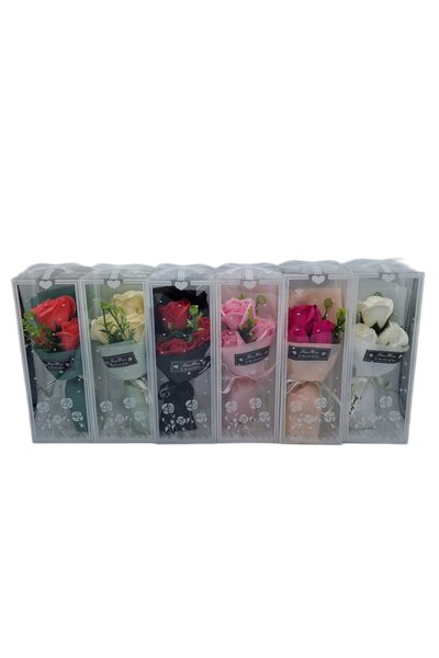 decotoys Artificial flower bouquet 3 roses 6/SET