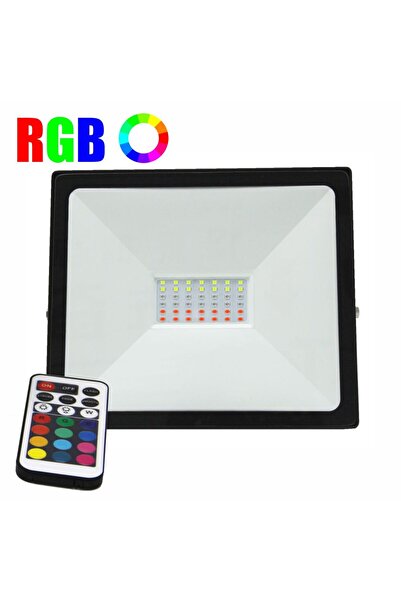 Luxera Lighting RGB LED projector 16 colors, 50W, IP65, IR remote control inc...