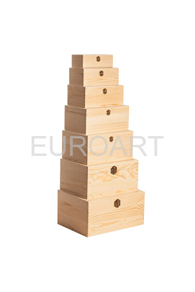 decotoys Wooden boxes 7/set rectangular