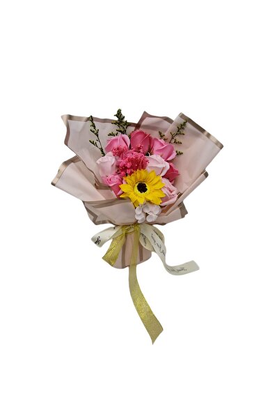 decotoys Buchet din flori artificiale 9 trandafiri