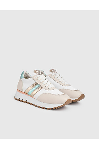 İLVİ Drift Genuine Leather Beige Women's Sports Shoes