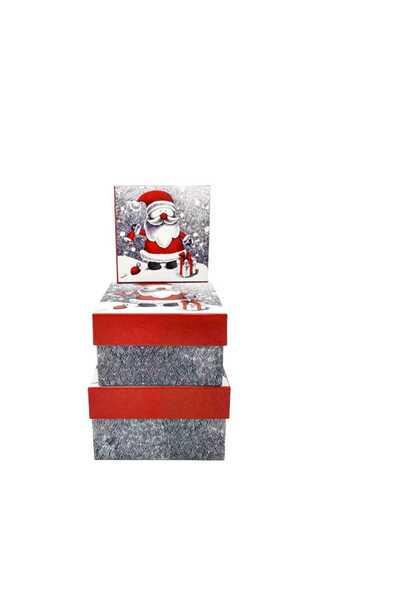 decotoys Christmas cardboard box 3/set square