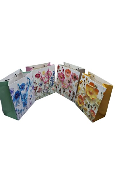 decotoys Pungi cartonate cu flori 12/set M