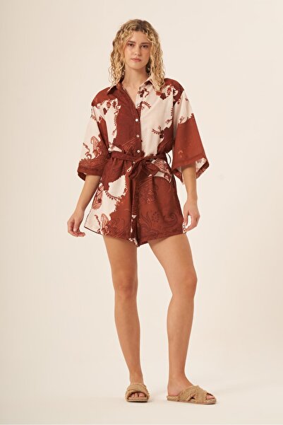 Whitefin Galatea Linen Tulum Brown