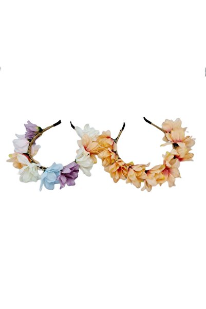 decotoys Bentiță cu flori artificiale 12/set