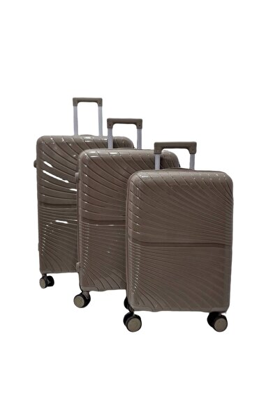 decotoys Polypropylene suitcases 3/set gold