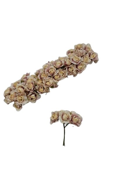 decotoys Flori artificiale 60 trandafiri crem