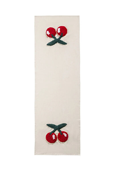LC Waikiki Beige Cherry Embroidered Table Runner 45X150 cm