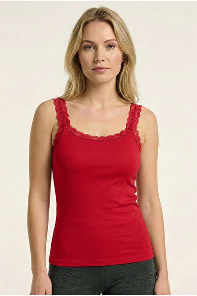 HNX Women's Lace Strap Basic Athlete Top |   Stretchy and Soft-Textured