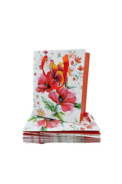 decotoys Pungi cartonate cadou cu flori12/set M