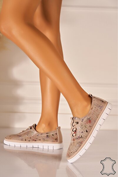 Joana Loafers din piele kaki pentru femei Tazia