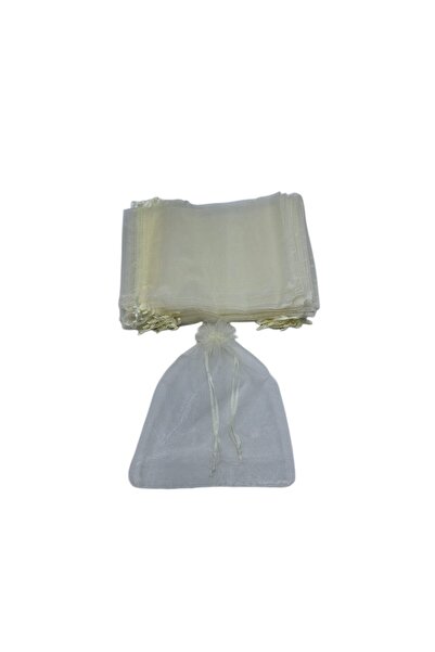 decotoys Organza bag 100/set cream 15cm x 10cm