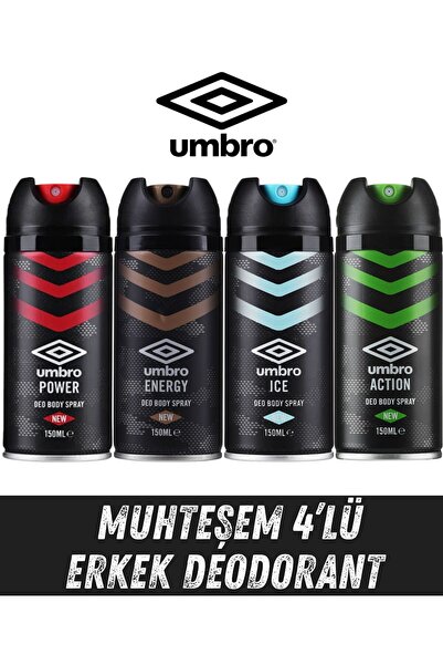 UMBRO Erkek Deodorant 150 ml X 4 - En Muhteşem Dörtlü