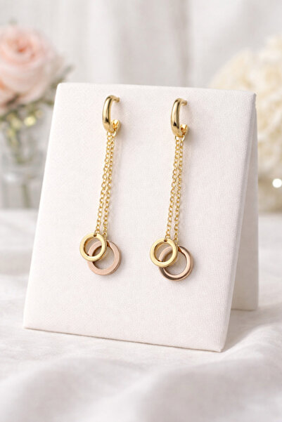 Inovius Елегантни обеци, позлатени медни - LMG4033