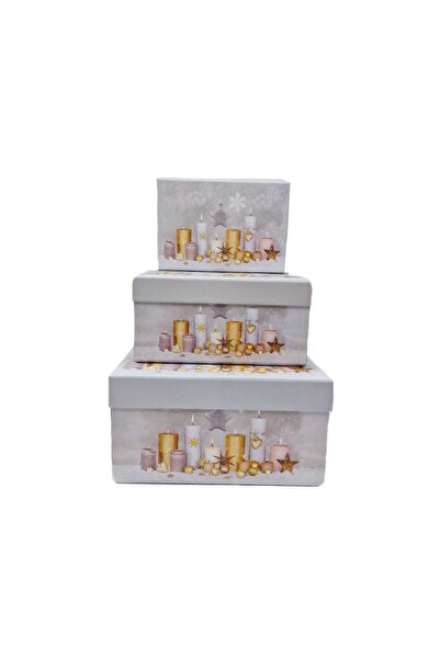 decotoys Cardboard box 3/set Christmas