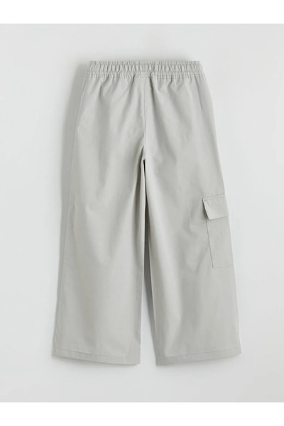 LC Waikiki Gray Elastic Waist Girls' Cargo Pants