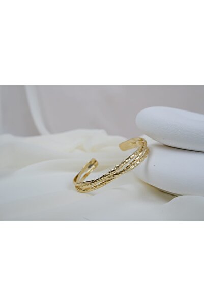 ATELİER TUĞBA Klpç068 Triple Burgu Gold Clamp (Adjustable)