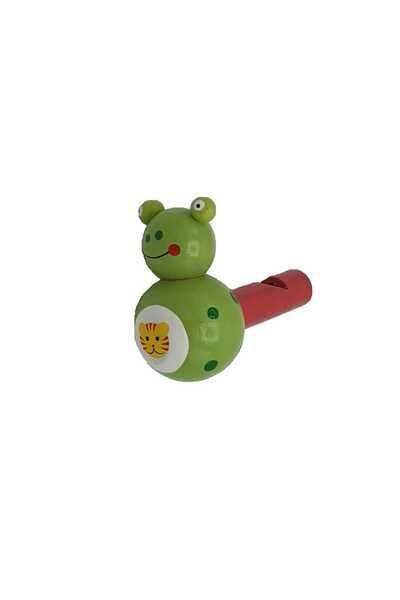 decotoys Fluier din lemn broscuta 5/set