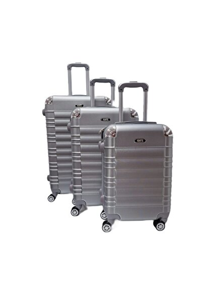 decotoys Valize plastic 3/set Argintiu