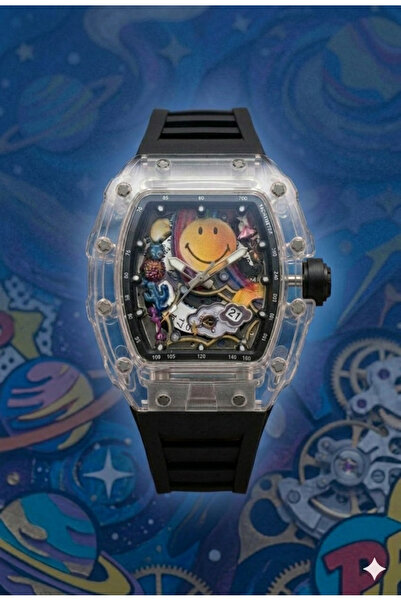 SPECTRUM PREMİUM Spectrum Silicone Cord Smile Series Unisex Wristwatch