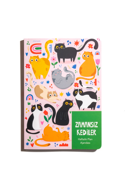 Thinkbook Agenda atemporală, Agenda pisică cu motive florale