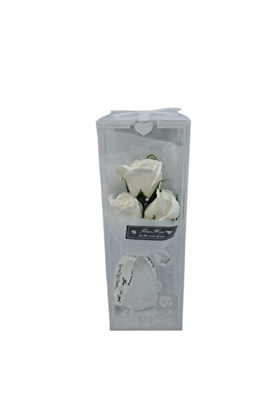 decotoys Buchet din flori artificiale 3 trandafiri 2/set