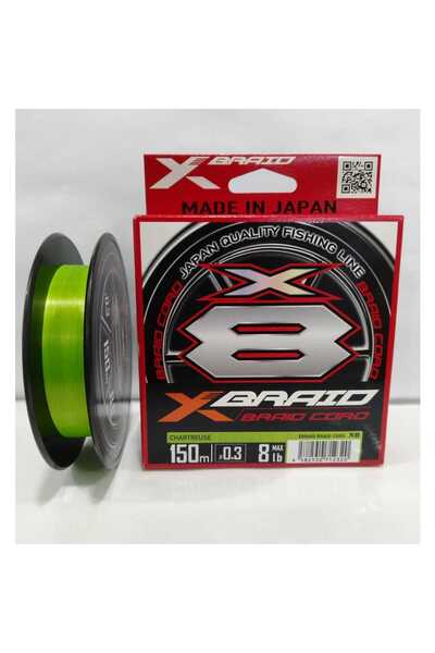 YGK X035 Braid Cord PE X8 150 MT Fluo Green İp Misina - 0,09 MM