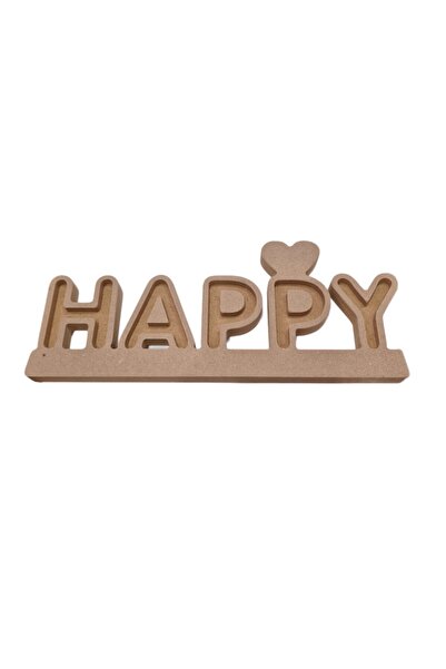decotoys HAPPY wooden decoration to paint 2/set