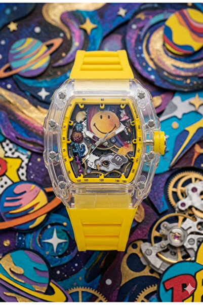 SPECTRUM PREMİUM Spectrum Silicone Cord Smile Series Unisex Wristwatch