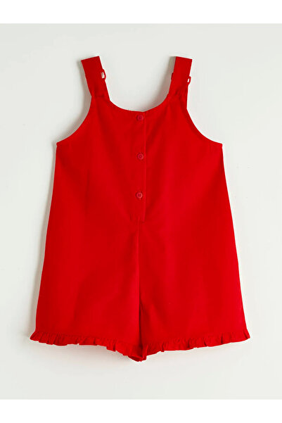 LC Waikiki Salopetă roșie pentru fete cu pantaloni scurți