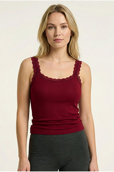 HNX Women's Lace Strap Basic Athlete Top |   Stretchy and Soft-Textured