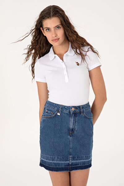 U.S. Polo Assn. Tricou Polo Damă Alb Cu Logo Colorat