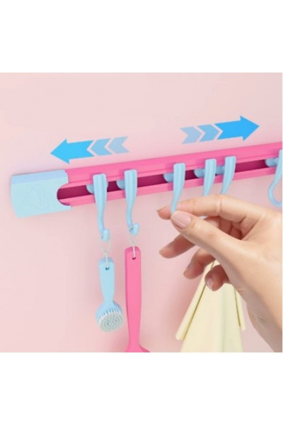 ForWhat Органайзер с 10 куки за кухня и баня с релси за офис, дом или апартамент