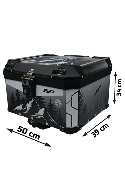 GP KOMPOZİT DSN05 Universal 45 lt Desenli Alüminyum Motosiklet Çantası