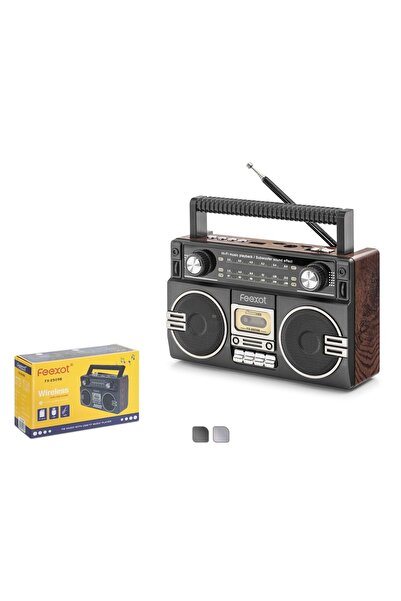 FEEXOT FX2509B Bluetooth Nostaljik FM Radyo USB TF AUX Taşınabilir Hoparlör