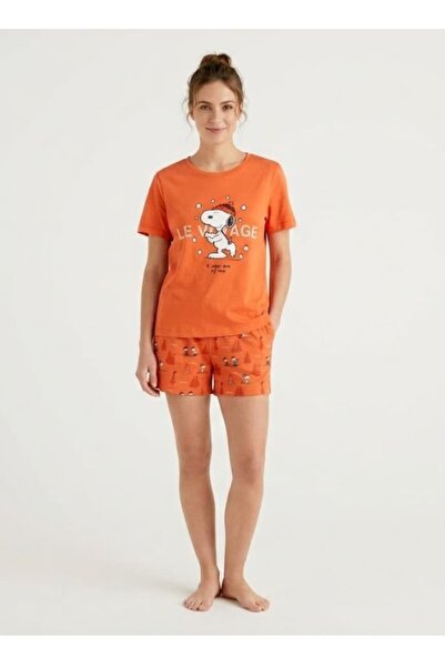 Bumbăcel Women's printed Short-Sleeved Cotton pajamas