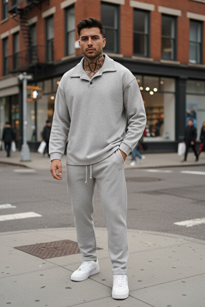 dehaine Men's tracksuit, sweatshirt + pants, men's suit, 2618