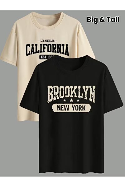 puolikuu تيشيرت متعدد الاستخدامات كبير الحجم للجنسين باللون البيج مطبوع تيشير...