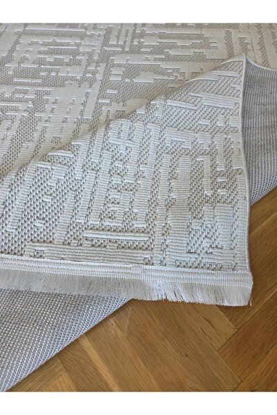 Badelya Home Klas 02 Krem İskandinav Sisal Bukle Yumuşak Özel Kesim Salon Kor...