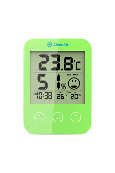 AlecoAir Termohigrometru M03 GREEN, Display digital, Digrama de confort, Schi...