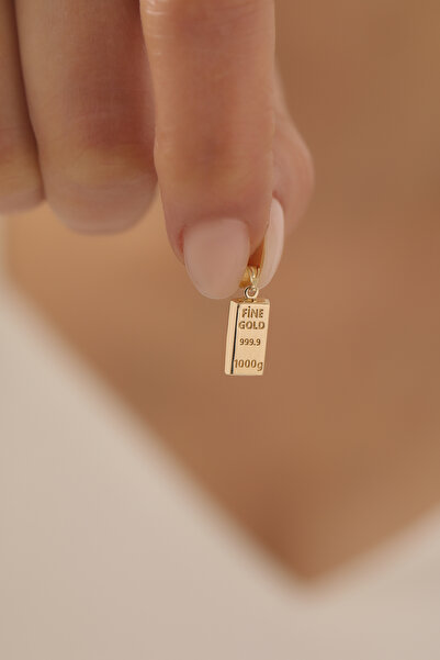 Kado Kuyumculuk 14 Ayar Altın Külçe Kolye Ucu