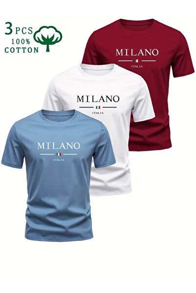 puolikuu Tricou unisex cu supradimensionat modele multiple MİLONB cu imprimeu...