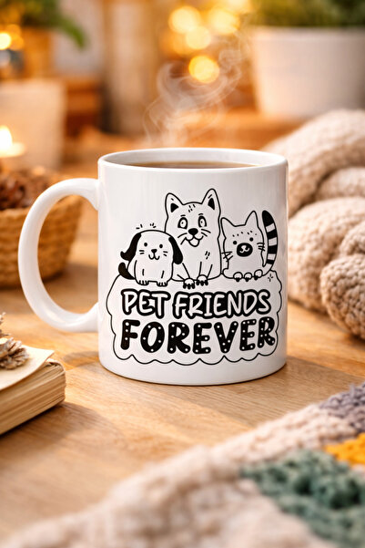 CT STONES Cană din porțelan Pet Friends Forever Model 69 – pisică și design a...